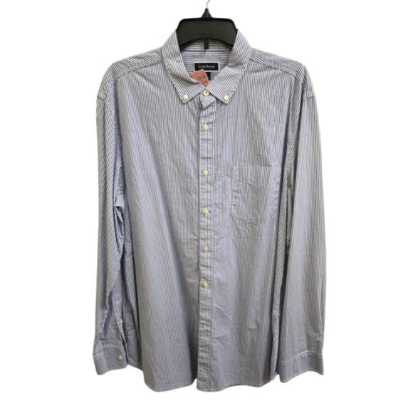 XL Blue & White Striped Button-Down Shirt - Picture 1 of 1